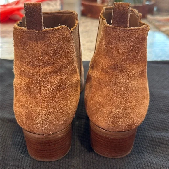 Marc Fisher Tan Suede Ankle Booties - Picture 4 of 6